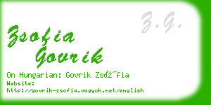 zsofia govrik business card